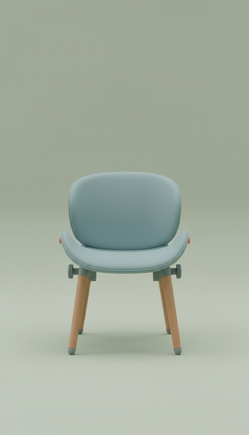 Chaise enfant ergonomique bleu brume
