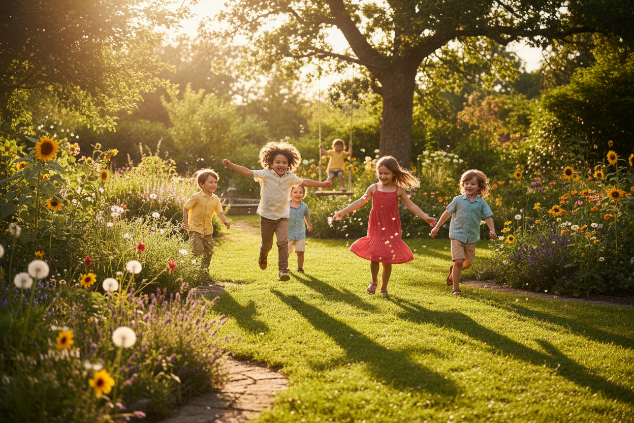 Enfants qui jouent dehors