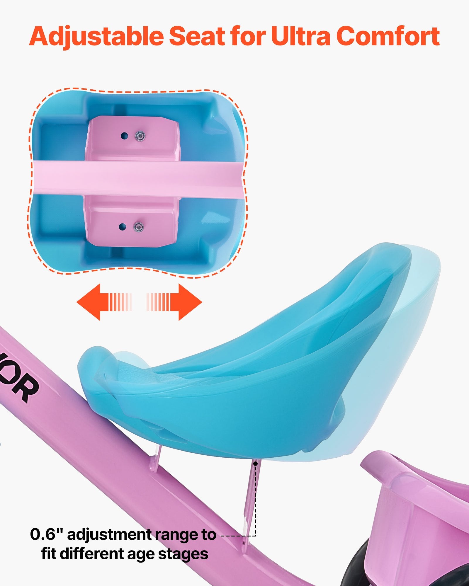 Tricycle pour Enfants 2-5 Ans – Siège Réglable, Certifié CE & CPC