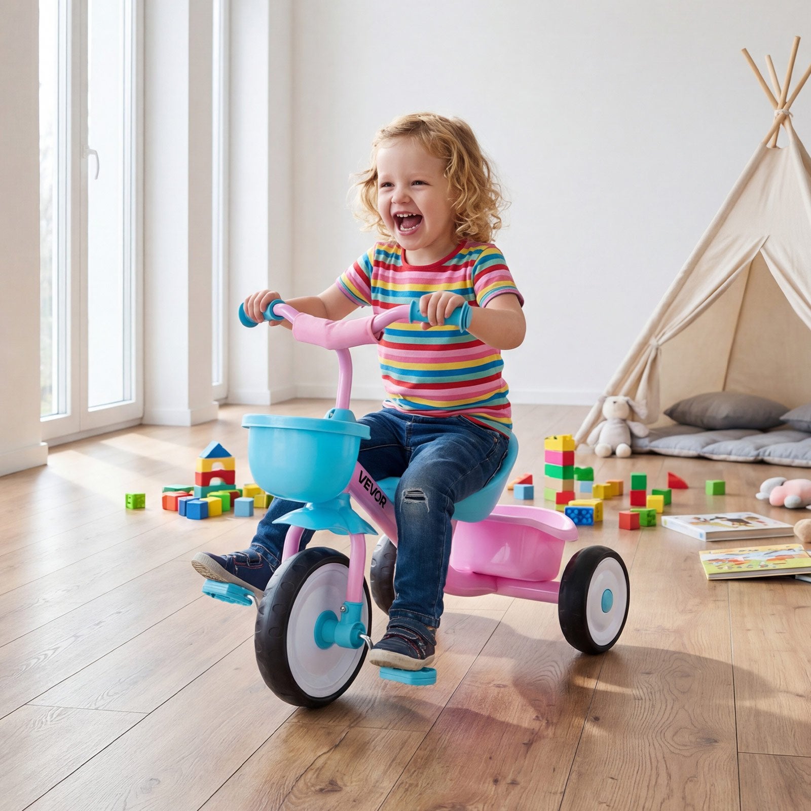 Tricycle pour Enfants 2-5 Ans – Siège Réglable, Certifié CE & CPC