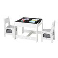 Table et 2 Chaises pour Enfants – Avec Tableau Noir et Rangement