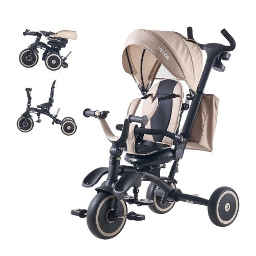 Tricycle Poussette 7-en-1 pour Enfants de 18 Mois à 5 Ans