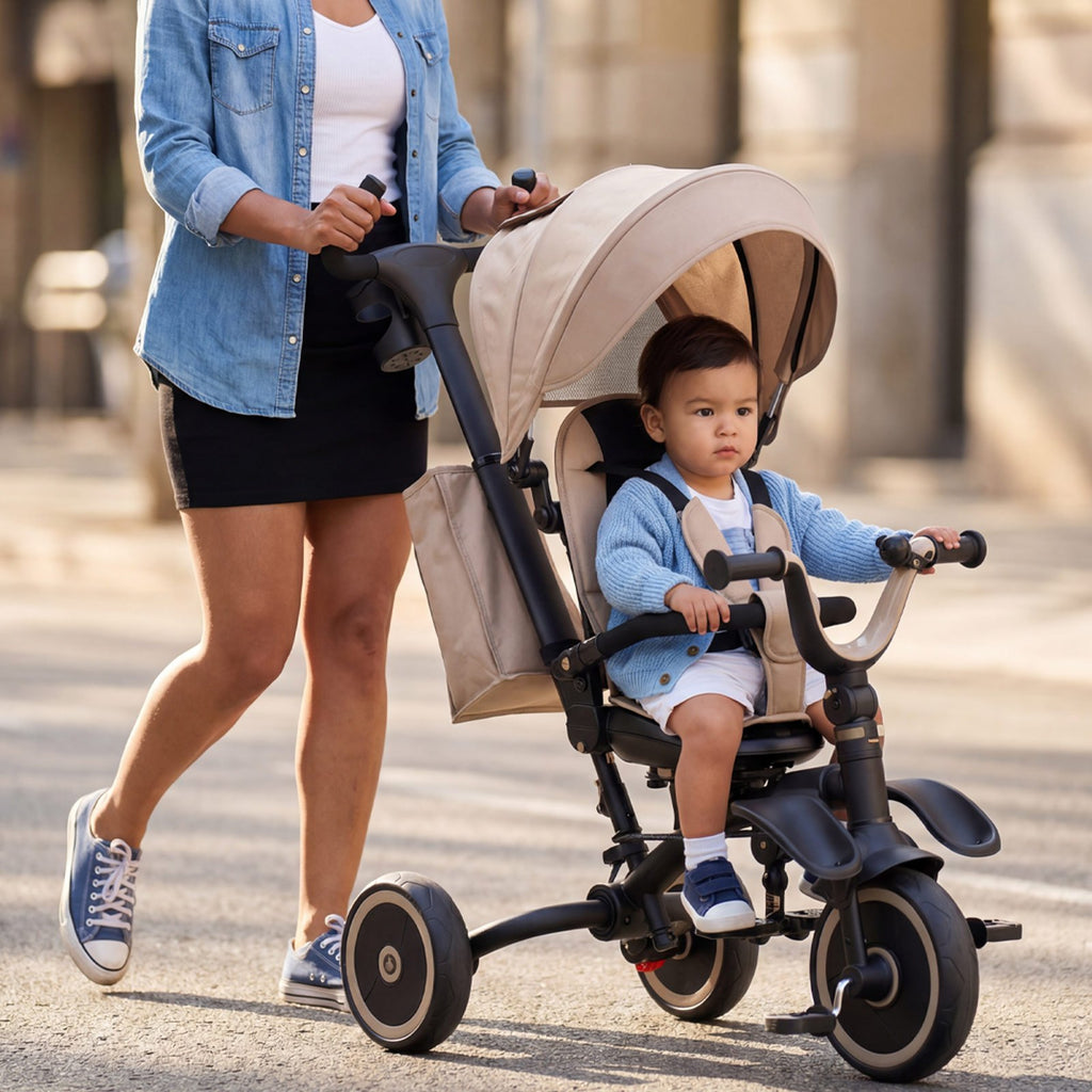 Tricycle Poussette 7-en-1 pour Enfants de 18 Mois à 5 Ans