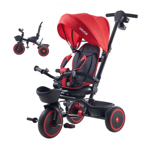 Tricycle Poussette 6-en-1 pour Enfants de 1 à 5 Ans – Sécurité Double