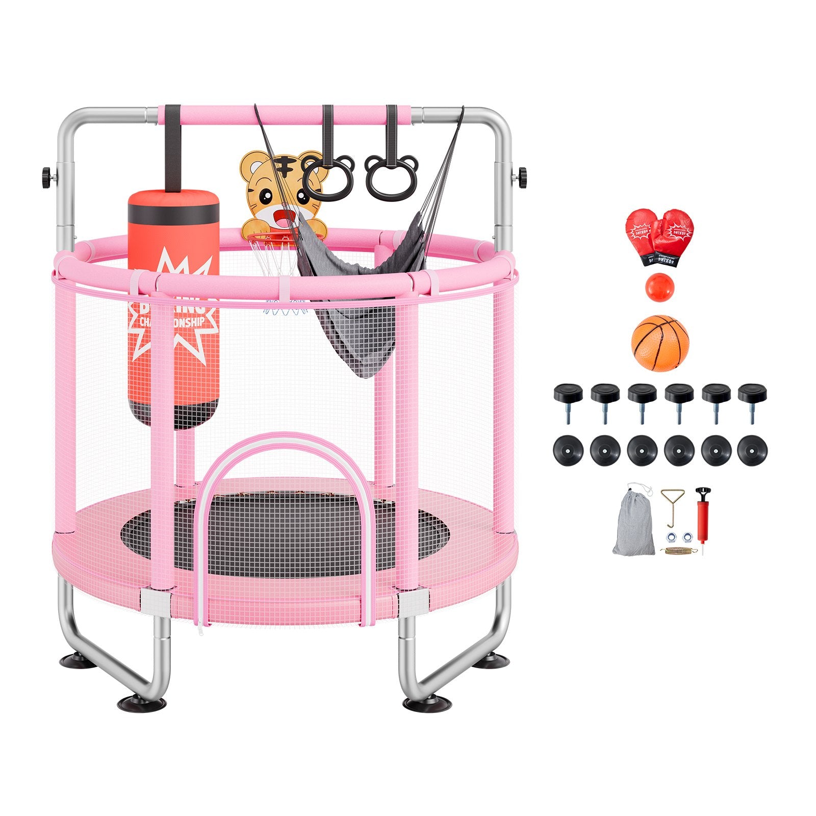 Trampoline pour Enfants 140 cm – Intérieur/Extérieur avec Accessoires