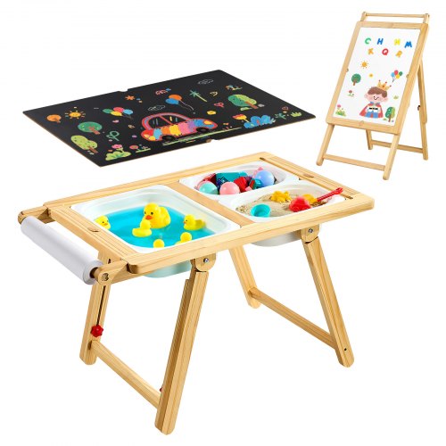 Table Sensorielle en Bois pour Enfants – Table d'Activités & Chevalet