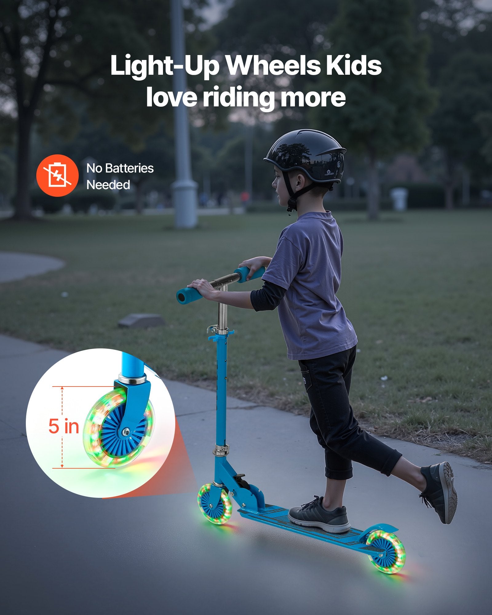 Trottinette Lumineuse pour Enfants dès 3 ans – 2 Roues avec LED