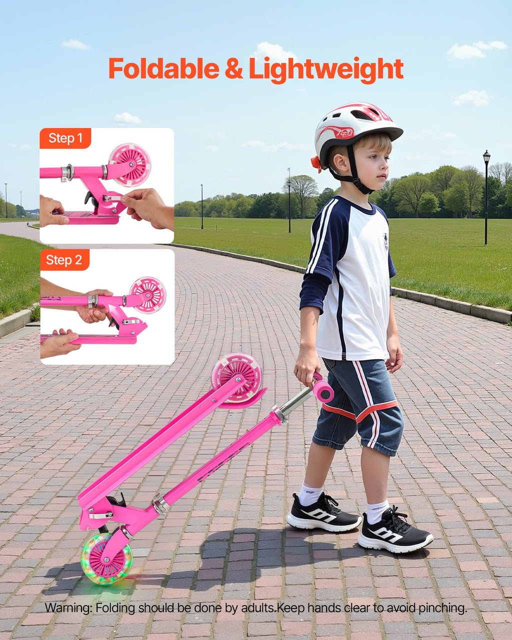 Trottinette Lumineuse pour Enfants dès 3 ans – 2 Roues avec LED