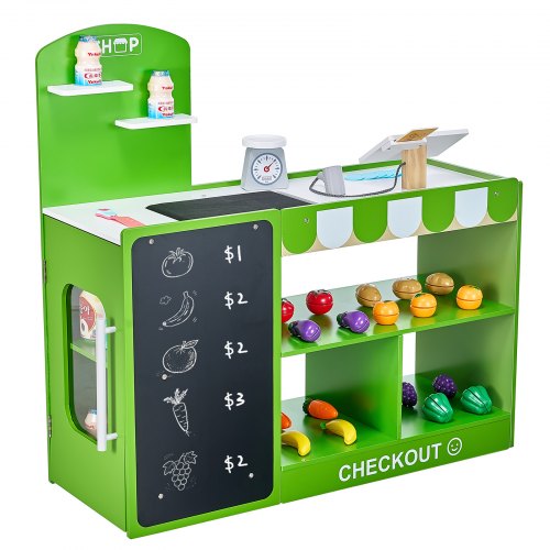 Épicerie Jouet en Bois pour Enfants – Caisse Enregistreuse & Tapis Roulant