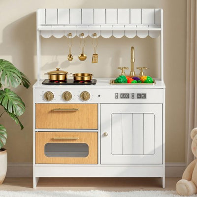 Cuisine Jouet en Bois pour Enfants – Avec Vraies Lumières & Sons