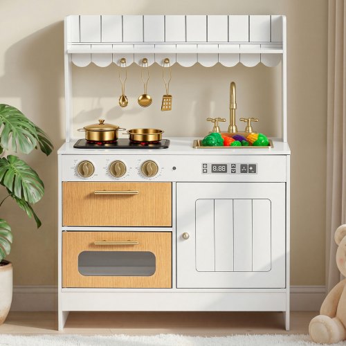 Cuisine Jouet en Bois pour Enfants – Avec Vraies Lumières & Sons