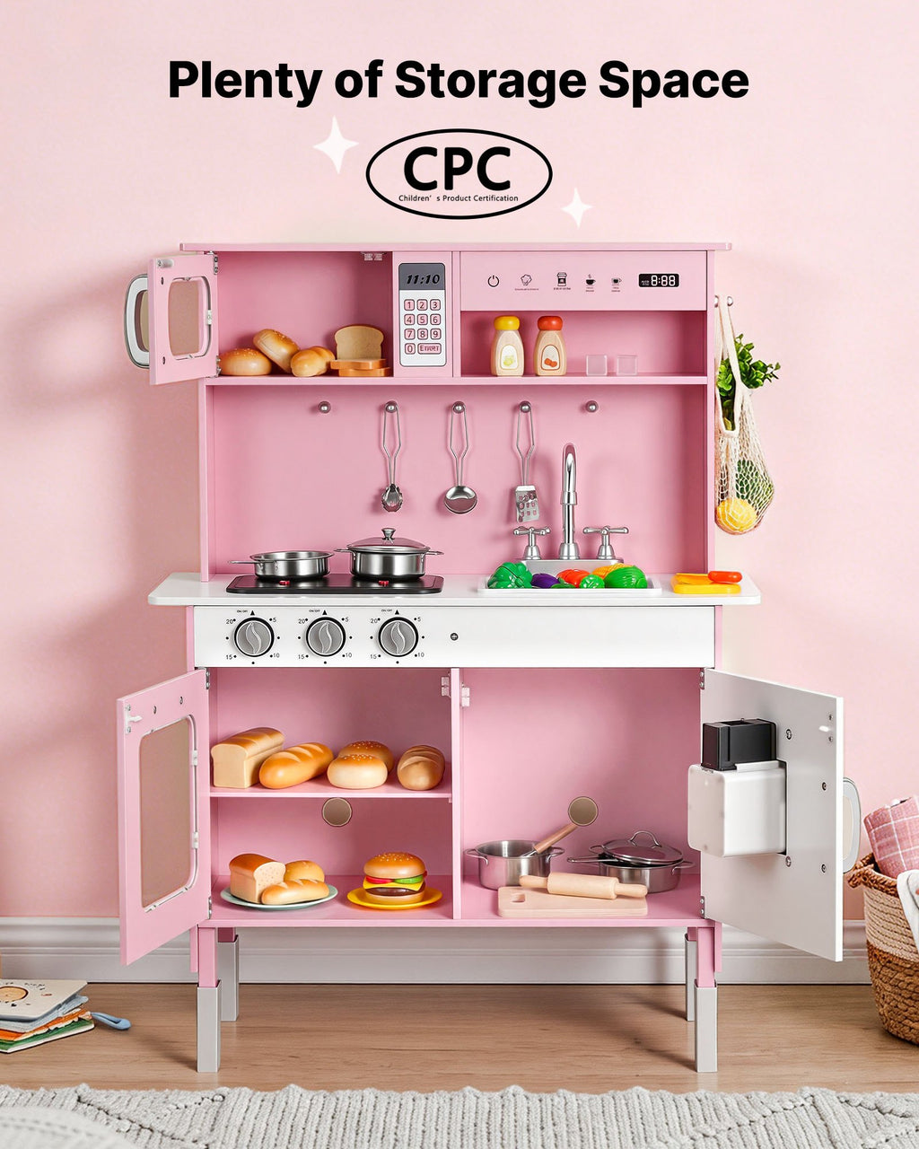 Cuisine Jouet en Bois pour Enfants – Lumières & Sons Réalistes