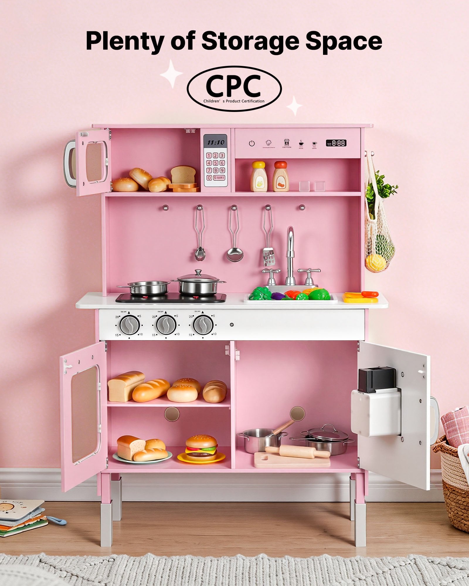 Cuisine Jouet en Bois pour Enfants – Lumières & Sons Réalistes